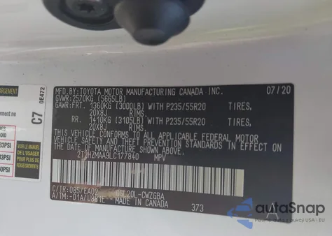 2020 Lexus Rx 350 из США, поврежденный, VIN 2T2HZMAA9LC177840